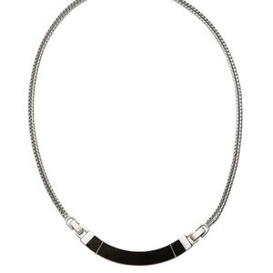 Keep Collective Chain and Leather Necklace- Black
